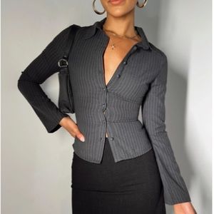 Princess Polly Anni Pinstripe Shirt